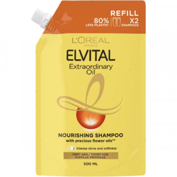 Sampon pentru par uscat L'Oreal Elvital Extraordinary Oil rezerva 500 ml
