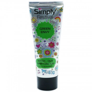 Simply Festival Wash-Out Hair Color sampon colorant pentru par 75ml Green Envy - Img 2