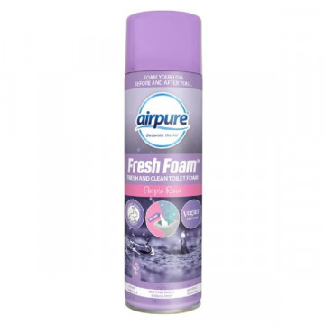Spuma parfumata anticalcar pentru vasul de toaleta Airpure Fresh Foam Purple Rain 500 ml