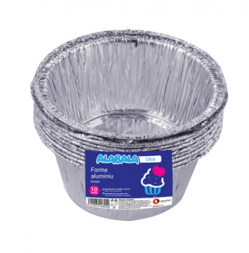 Alabala Forme aluminiu pentru briose 10 buc/pachet