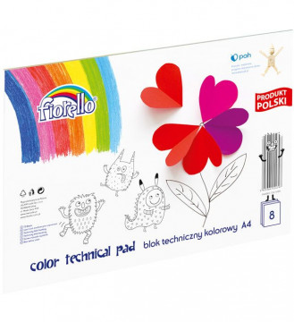 Carton color A4 set 8 culori Fiorello 160g/m - Img 2