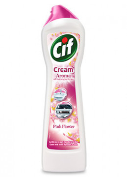 Cif Pink Flower cu microparticule crema de curatat pentru suprafete 500ml