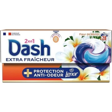 Detergent capsule Dash Extra Fraicheur Fleur de Monoi 28 spalari 669.2 g