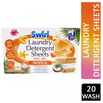 Detergent servetel pentru rufe Swirl Non-Bio Tropical 20 spalari