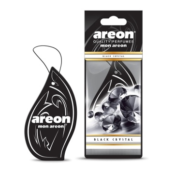 Odorizant auto de agățat Mon Areon Black Crystal, cartonaș parfumat cu note de pin și lemn
