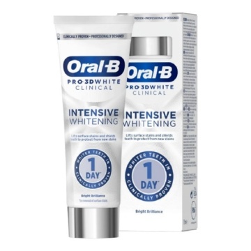 Pastă de dinți pentru albire intensivă și protecție smalț Oral-B Pro-3D White Clinical Intensive Whitening 75 ml