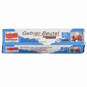 Pungi congelator 1L, Quickpack, 40buc 18 x 25 cm - Img 1
