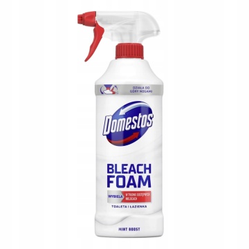 Spuma de curatare toaleta & baie cu inalbitor Domestos Bleach Foam 435 ml