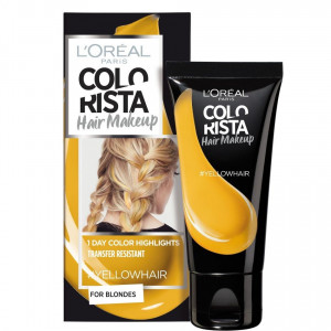 Vopsea de par temporara Hair Makeup 1 Day Colour Highlights L' Oreal Colorista Yellow Hair 30 ml