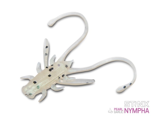 Naluca Soft Delphin B! Stinx Nympha 2.5cm culoare Pearl, aroma Usturoi, 20 buc.