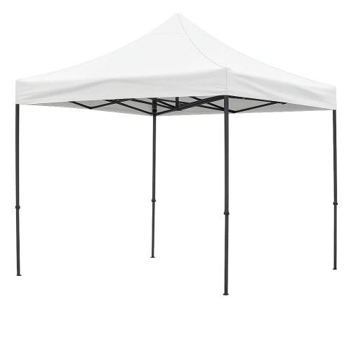 Cort Pavilion 3x3m Pliabil Tip Acordeon cu Cadru Metalic, Alb