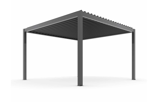 Pergola Automata cu LED Bioclimatica, Pavilion 4x4x2.5metri , Premium, Aluminiu