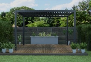 Pergola Manuala Bioclimatica, Pavilion 3x3x2.5metri , Premium, Aluminiu - Img 4