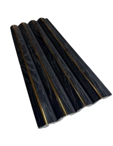 Panouri decorative tip riflaj WOODY insertii gold 290cm x 12cm x 12mm W12-SS