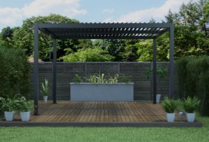 Pergola Automata cu LED Bioclimatica, Pavilion 3x3x2.5metri , Premium, Aluminiu - Img 4