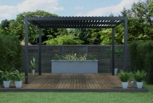 Pergola Automata cu LED Bioclimatica, Pavilion 3x3x2.5metri , Premium, Aluminiu - Img 4
