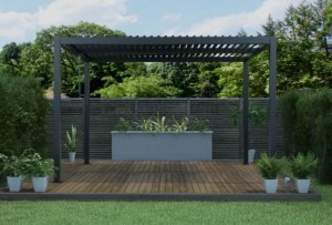 Pergola Manuala Bioclimatica, Pavilion 3x4x2.5metri , Premium, Aluminiu - Img 3