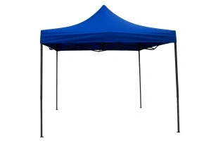 Cort Pavilion 3x3m Pliabil Tip Acordeon cu Cadru Metalic, Albastru - Img 2