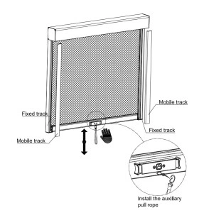 Plasa Tip Rulou Manuala, Anti Insecte, Anti UV 370cm X 218cm compatibil cu latura de 4m - Img 4