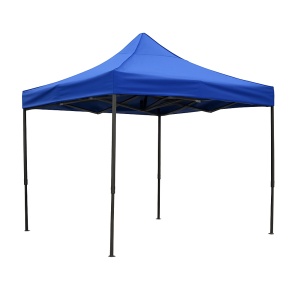 Cort Pavilion 3x3m Pliabil Tip Acordeon cu Cadru Metalic, Albastru - Img 1