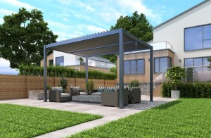 Pergola Automata cu LED Bioclimatica, Pavilion 4x4x2.5metri , Premium, Aluminiu - Img 2