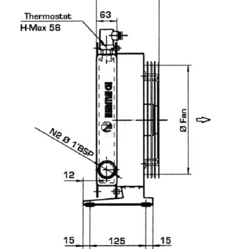 Radiator racire ulei 24V DC