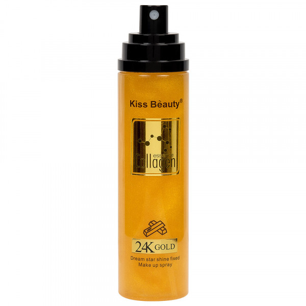 Spray Fixare Machiaj Kiss Beauty Collagen Essence 24K Gold