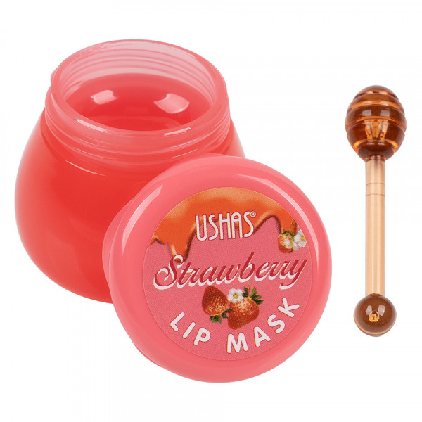 Set Balsam de buze Ushas Lip Mask Strawberry + Accesoriu Masaj