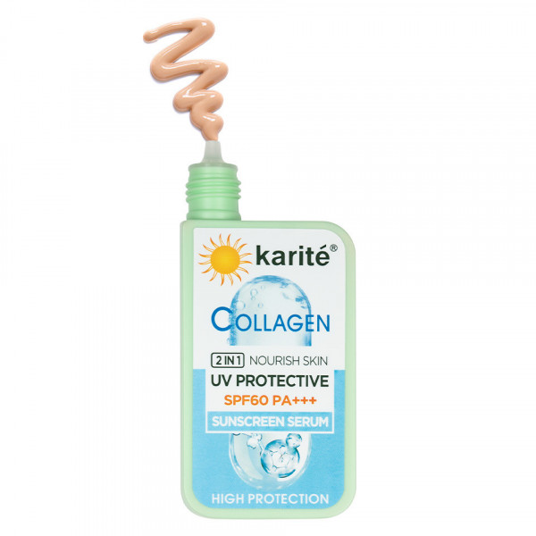 Ser cu protectie solara SPF60 & Collagen Karite, 60ml
