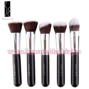 Set 5 pensule machiaj par natural Fraulein38 Kabuki Full Contour