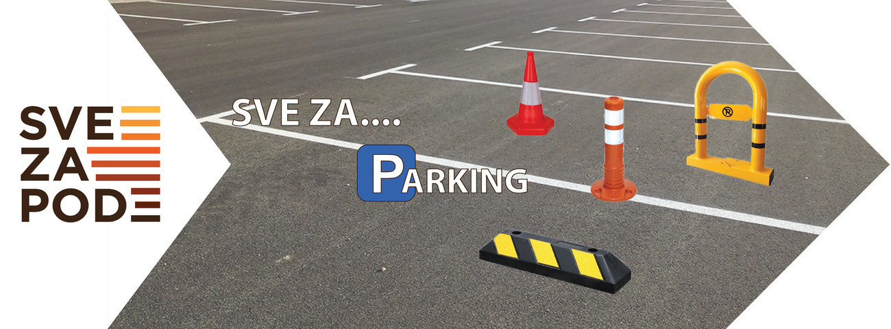 SVE ZA POD saobraćajni program Parking graničnici, parking barijere, fleksibilni stubići.