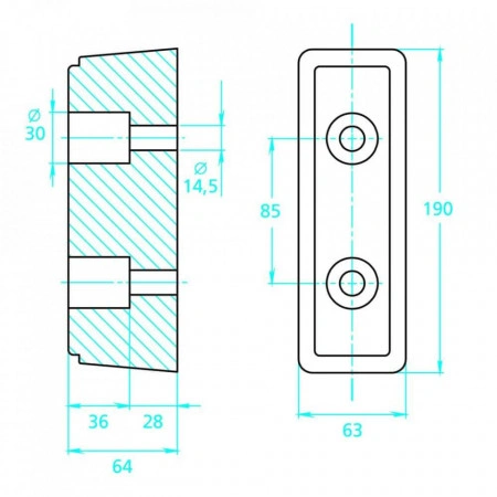 SVE ZA POD_Gumeni odbojnik za kamione 190x63mm_dimenzije