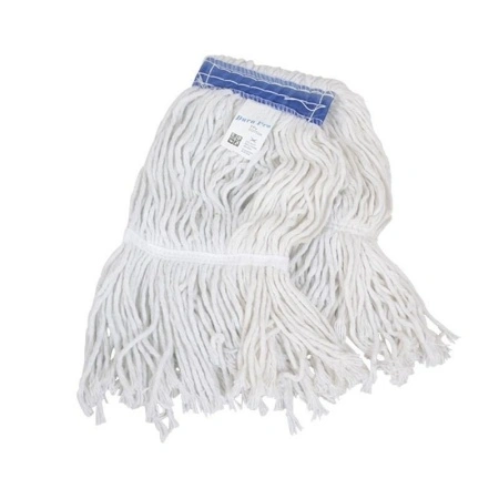 Bela pamučna glava za mop, dimenzija 15x35 cm sa preklopom u sredini
