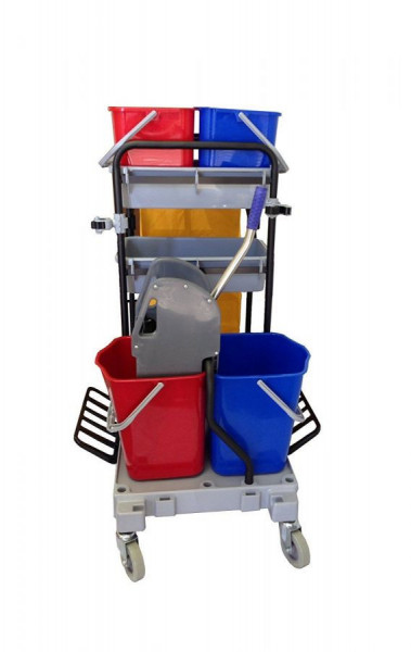 Kombinovana kolica za čišćenje podova sa policom i vrećom za otpad-hotelska