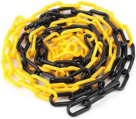 Plastični lanac 6mm-crno žuti