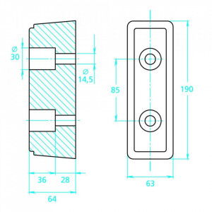 SVE ZA POD_Gumeni odbojnik za kamione 190x63mm_dimenzije