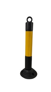 Upozoravajući stubić FLEKSIBILNI Ø 100 mm - HDPE 80 cm-CRNI