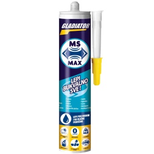 Gladiator MS MAX montažni lepak i zaptivna masa 400 g - beli