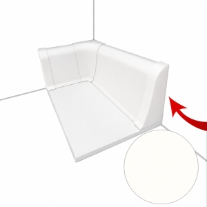 PVC levi završetak za podnu lajsnu - bela 890 Elegant - prikaz primene