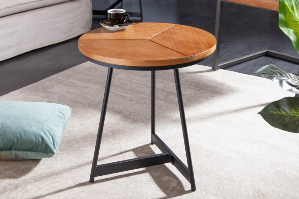 LABEL51 Bijzettafel Rif - Beige - Metaal | Leen Bakker