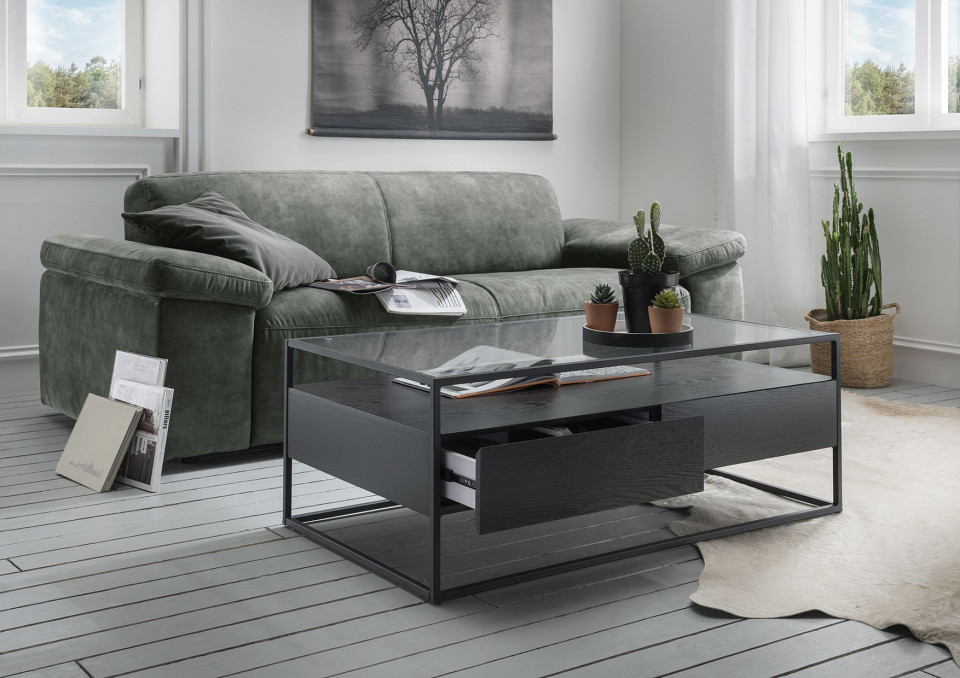 Costway Salontafel Met 2 Niveaus Glazen Tafel Met Metalen Frame Woonkamertafel Ovaal 95 X 50 X 44 Cm Modern