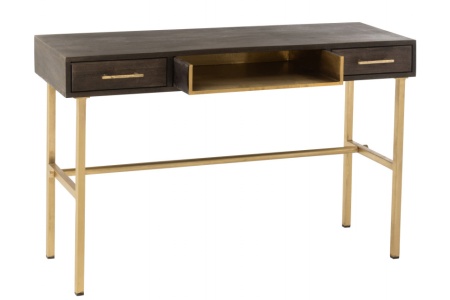 Console bruin - goud model Janis 2 Laden Mango Hout/ - Img 7