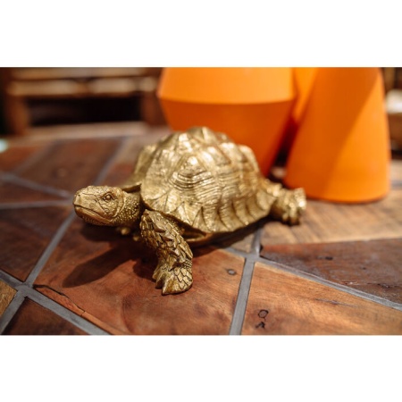 Deco Beeldje Schildpad Goud Klein - Img 7