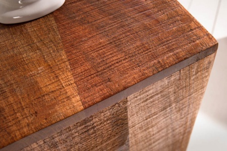 Design deco pilaar set van 3 MAKASSAR 80 cm handgemaakt mangohout - Img 5