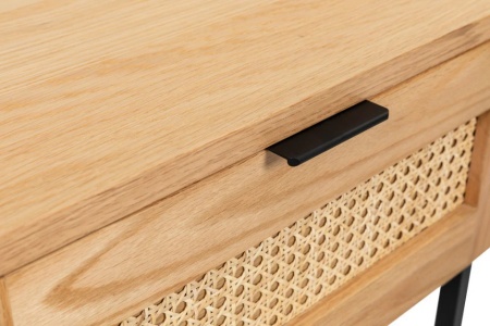 Design nachtkastje VIENNA 50cm eiken decor Weens net rotan - Img 7