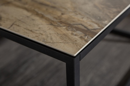 Design salontafel SYMBIOSE 100cm taupe keramiek in marmerlook - Img 6
