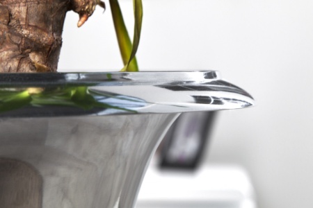 Design vaas BOAL 60cm zilveren plantenbeker aluminium - Img 2