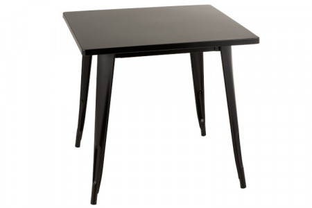 Eettafel Bistro Metaal Zwart Vierkant 80x80