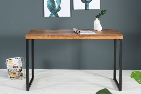 Elegant bureau sheeshamhout metalen frame 118 cm - Img 5