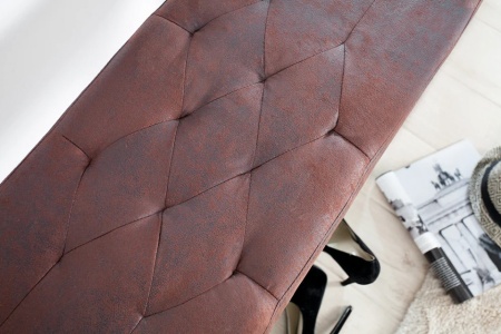 Elegante bank CAMBRIDGE 90cm sigaarbruin Chesterfield-look - Img 6